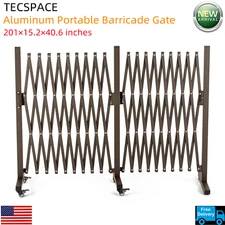 Ginkman 201×15.2×40.6 inches Aluminum Portable Barricade Gate with Casters