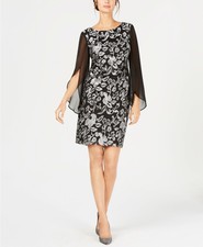 connected apparel silver dress