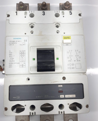 SIEMENS 3VF6 3 POLE 630 AMPS CIRCUIT BREAKER 3VF96271BM30 SIEMENS 3VF6 3 POLE 630 AMPS CIRCUIT BREAKER 3VF96271BM30