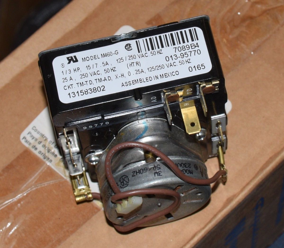 GENUINE FRIGIDAIRE ELECTROLUX M460-G DRYER TIMER 131583802  