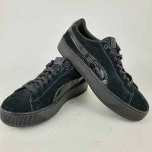 Puma Vikky Mujer Negro Ante Plataforma Zapato'S Talla 7.5 amortiguador de  la plantilla softfoam | eBay