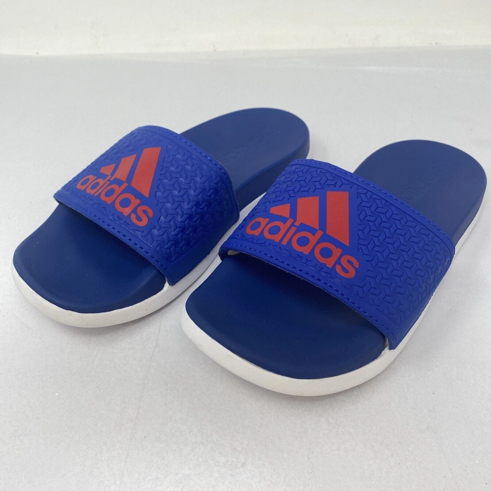 NUOVI sandali Adidas Youth 11K Slide blu royal rosso CP9373 ragazzi ragazze bambini Adilete