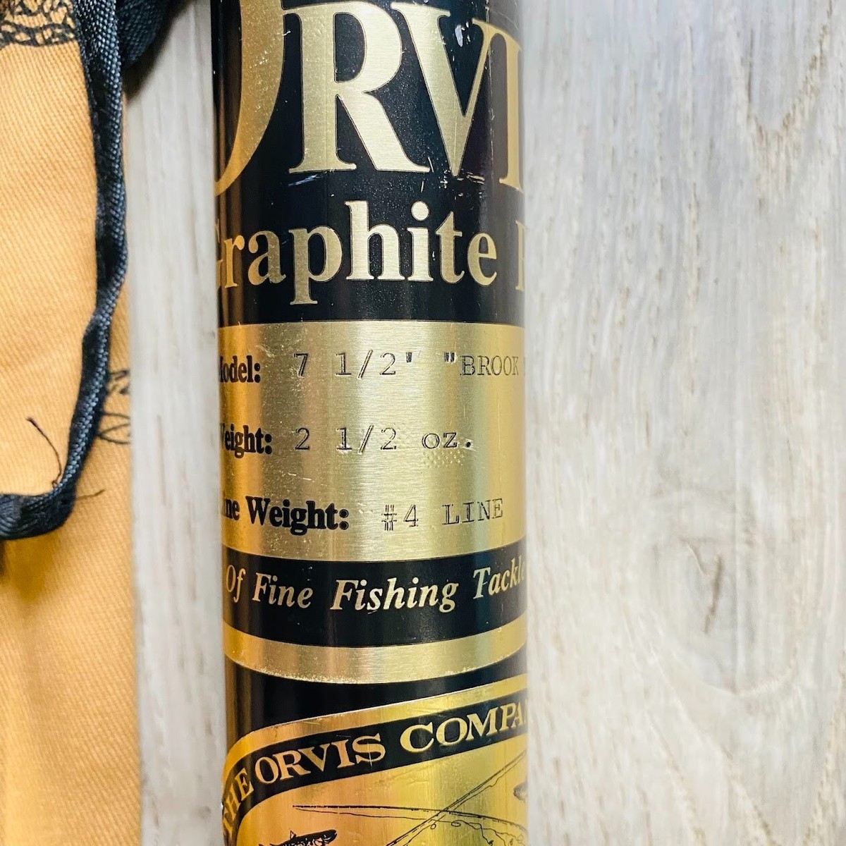 ORVIS Graphite BROOK TROUT 7'6” 4wt Fly rod w/Tube Case Sock ORVIS Graphite BROOK TROUT 7'6” 4wt Fly rod w/Tube Case Sock