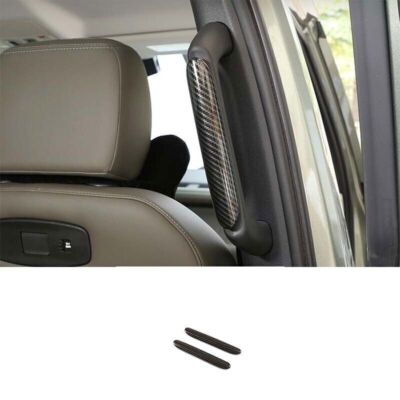 For Land Rover Defender 2020-24 Carbon Fiber Car Rear B Pillar Handle Cover Trim
