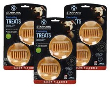  3 Pack Star Mark Everlasting Bacon Dog Dental Chews, Large