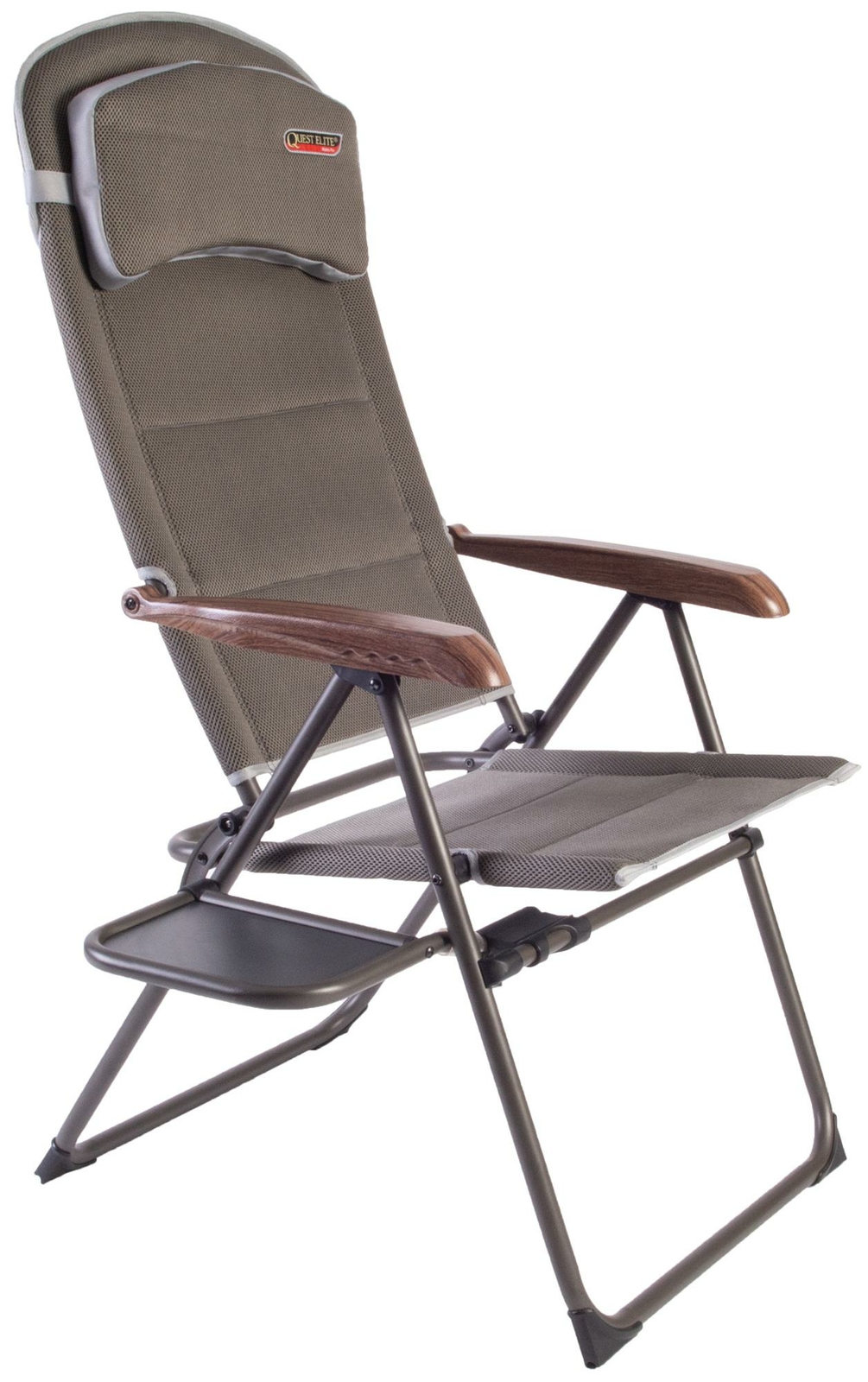 Quest Leisure Naples Pro Reclining Camping / Garden Chair with Side Table