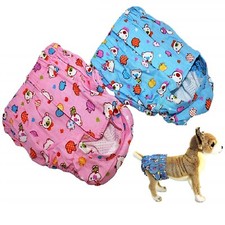 SET of 2 COLORS Dog Cat Puppy DIAPERS Female Girl For Small Pet 100 Cotton XS-M