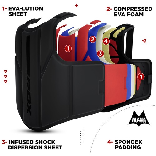 Boxing Chest Guard by RDX, Boxing Body Protector, MMA, Kickboxing, Muay Thai - Picture 6 of 41