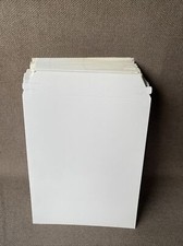 25 White Flat Photo Mailers Envelopes Cardboard Self Seal Mailer 9.75"x12.25"