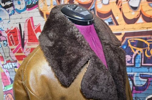 Mighty Mac Men's Handsome Outwear Brown Leather Coat Handmade USA Size XL - Picture 4 of 5