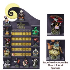 DISNEY Nightmare Before Christmas Perpetual CALENDAR Figurine Set of 2 MAR APR