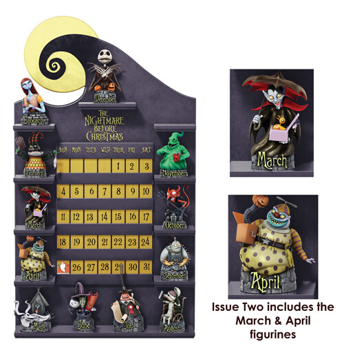 Juego de 2 estatuillas CALENDARIO PERPETUO DISNEY Pesadilla antes de Navidad MAR&APR - Imagen 1 de 1