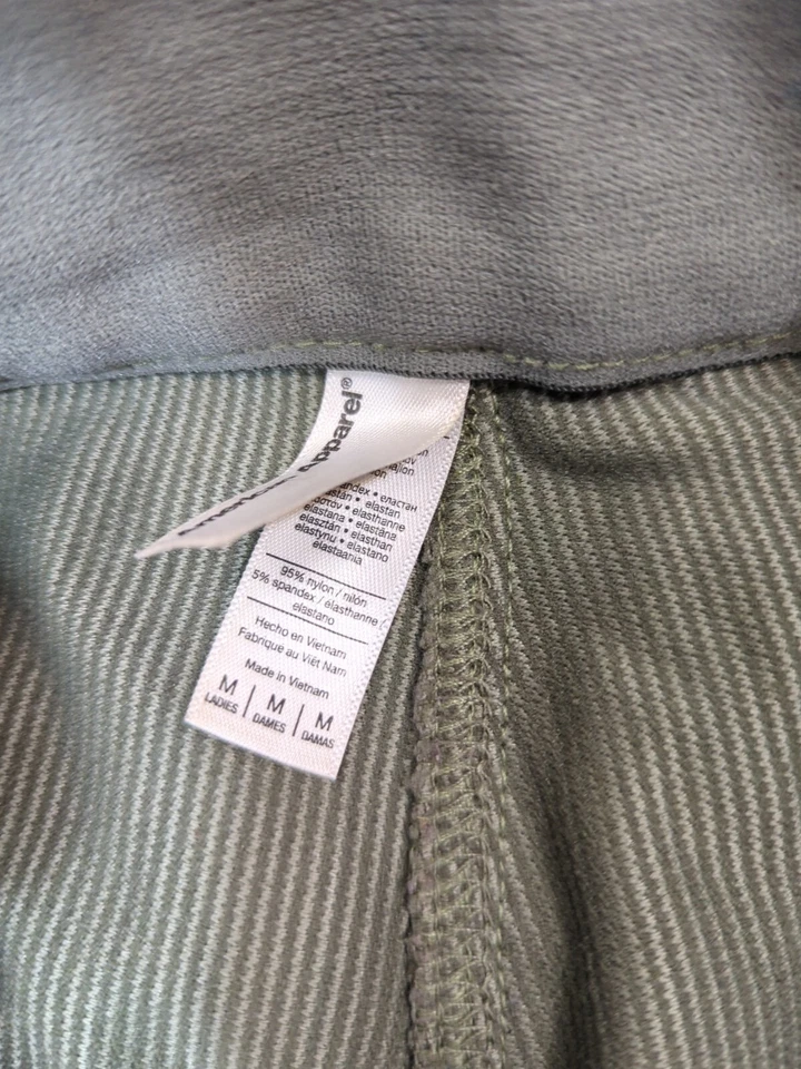 Pantalón de montar clásico para mujer American Apparel acanalado cintura alta verde talla mediana Foto 2 de 4