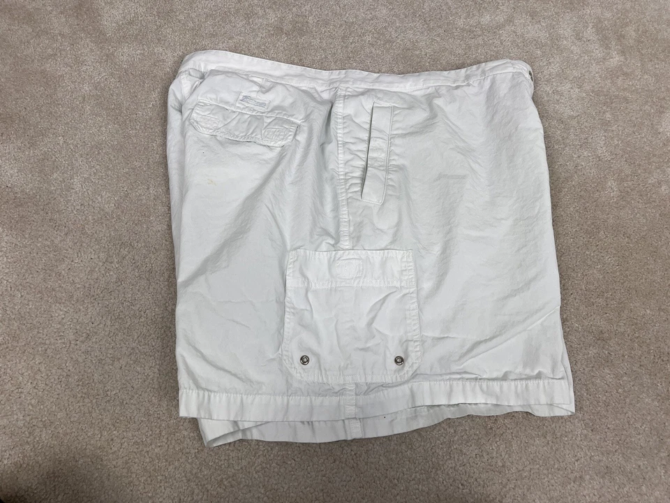 Pantalones Cortos Ralph Lauren Para Mujer Blanco Carga Chino Algodón Preppy Informales Damas Foto 3 de 4