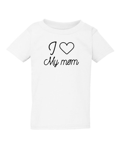 Youth Toddler I Love My Mom T Shirt Gifts Funny Birthday Gift for Boys Girls Tee - Picture 9 of 9