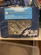 Hardboard Siding Nails, Galvanized, 2.5-In. x 8D, 5 lbs Blue Hawk
