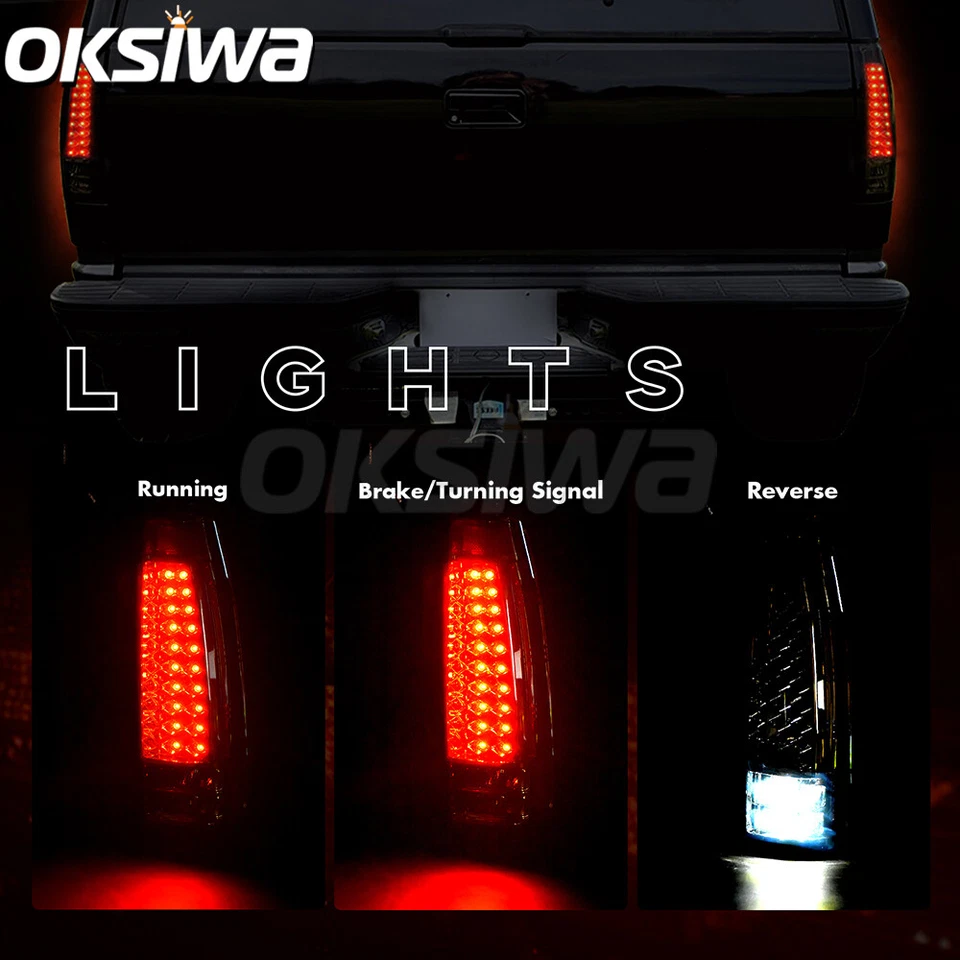Luces traseras LED para Chevy GMC 1988-99 C/K Silverado Suburban Sierra Tahoe Yukon Foto 4 de 4