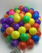 100PC PLASTIC SOFT PLAY MULTICOLOURED BALLS FOR CHILDREN PIT BALL POOL BOUNCY