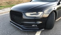 CUP Spoilerlippe Schwarz FüR Audi A4 S4 B8 Facelift Front Schwert Ansatz V1