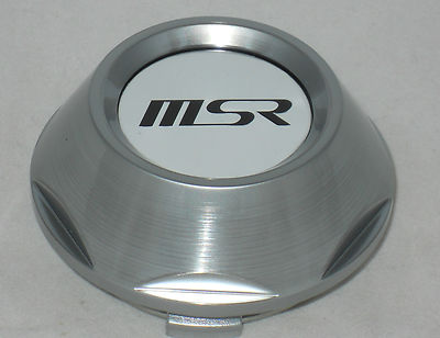 RARE MSR 3157 00 F-057-2 TUNER SNAP IN WHEEL RIM BRUSHED ALUMINUM CENTER CAP