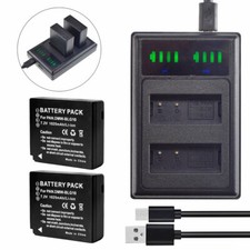 2x Battery Dual Charger For Leica D-LUX8 D-LUX7 C-LUX Typ109 BP-DC15U DMW-BLG10