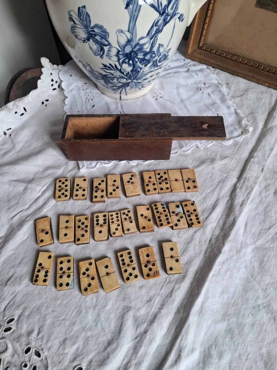 Ancien Domino électrique En Porcelaine Blanche, Style Vintage, Bon état