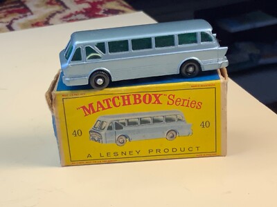 Matchbox Moko Lesney # 40b Leyland Tiger Coach VNMint 4BPW Gut OVP #3