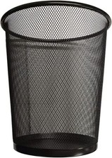 METAL BIN MESH WASTE PAPER WASTEBASKET FOR OFFICE HOME
