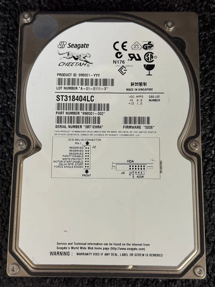 Seagate 9N9001 ST318404LC  18.4GB 10K RPM Ultra-160 SCSI Hot-Pluggable 80Pin - Image 2 of 4