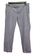 Womens Tommy Hilfiger Blue/White Checkered Dress Pants Size 12 98 Cotton GUC