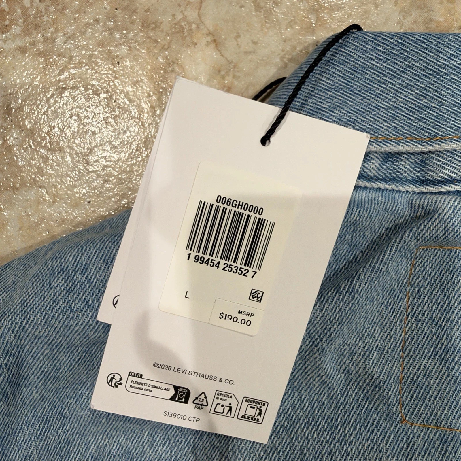 New With Tags Mens L - LEVIS x TEAM USA Trucker Jacket Type II Limited Edition image 3