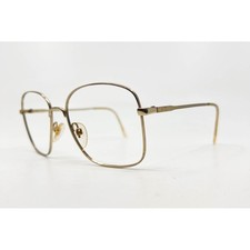 SAFILO SPORTING 88 000 Gold Tone Oversized Square Eyeglasses Frames 54-17 2-1