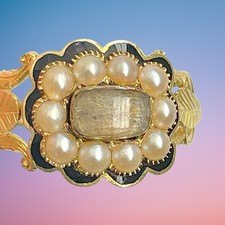 Antique Georgian 18ct Gold Memorial Mourning Ring 1833 Size T / 9 5/8