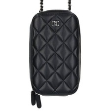 Chanel Phone Pouch Matelasse Lambskin with Card Case 950369