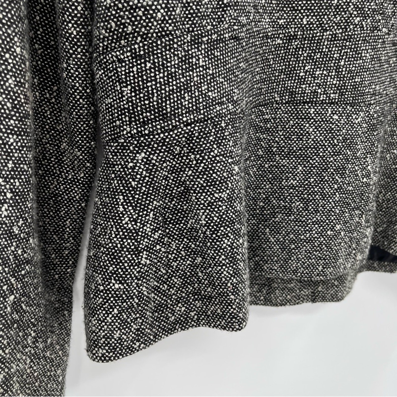 Sandro Vintage Structured Full Zip Herringbone Tw… - image 9