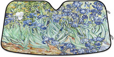 Car Windshield Sunshade Irises Vincent Van Gogh Pattern, Blocks Sun Visor Protec