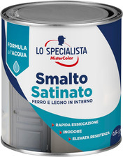 SATIN WATER ENAMEL, 0.5L, ICE WHITE