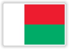 Madagaskar Flagge Aufkleber / Vinyl Wasserfest Aufkleber Grafik