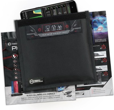 Mission Darkness Non-window Faraday Bag For Phones // Signal Blocking 