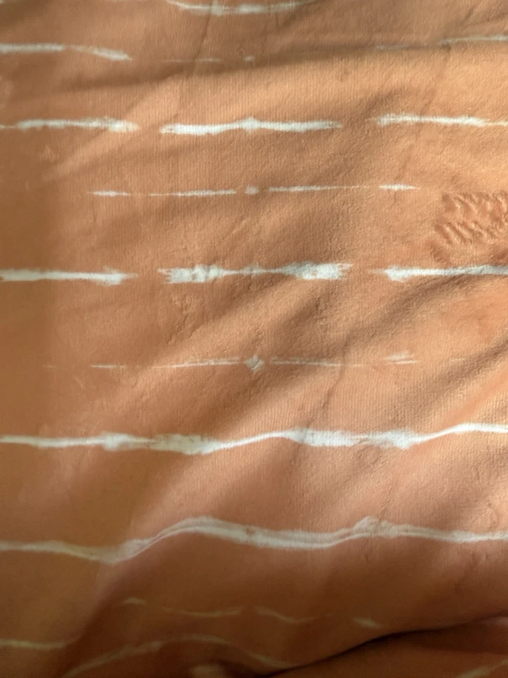 Tela Minky a rayas de salmón. 4 yardas Foto 3 de 3