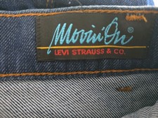 Vintage 70's Levi's Movin On Jeans. NOS Metal Emblem/ Zipper. Orange Tag