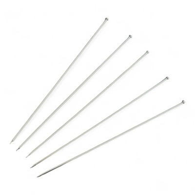 10 Silver Stick Pins 3 Inch 18 Gauge Sharp Headpins Heavy Duty Beading Findings