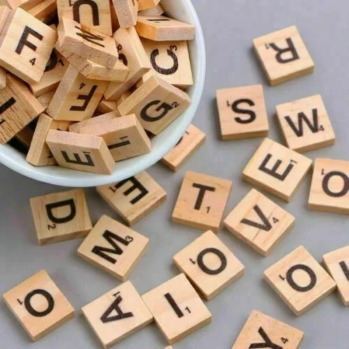 Pack of 200 Scrabble Letters,Scrabble Letters for Crafts,Scrabble Tiles,Wooden - Image 3 of 4
