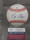 BRADEN MONTGOMERY AUTOGRAPHED BASEBALL ON USED MINOR LEAGUE BALL. JSA CERTIFIED.