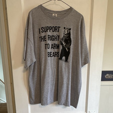 Delta Pro Weight I Support the Right to Arm Bears Gray Men's 2XL Crew Neck Tee