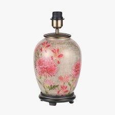 Jenny Worrell Dahlia Alstroemeria Medium Glass Lamp BASE ONLY