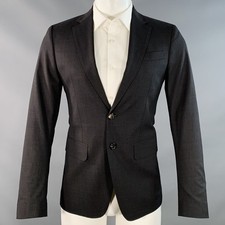 DSQUARED2 MANCHESTER Size 38 Charcoal Wool Bl...