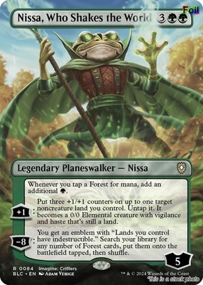 Nissa, Who Shakes the World (Borderless) [BLC - 84] - LP [Foil] TCG MTG