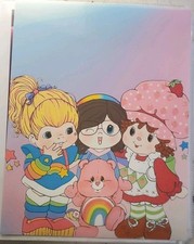 Rainbow Brite, Strawberry Shortcake Glossy Vinyl Sticker 8.5" By 11" Kids/Adults