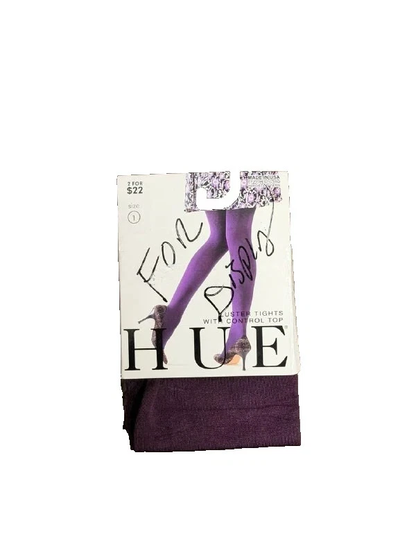 NWT HUE Women's Absolute Opaque Luxe Tights Deep Burgundy One Pair sz. 1 - Image 2 of 2